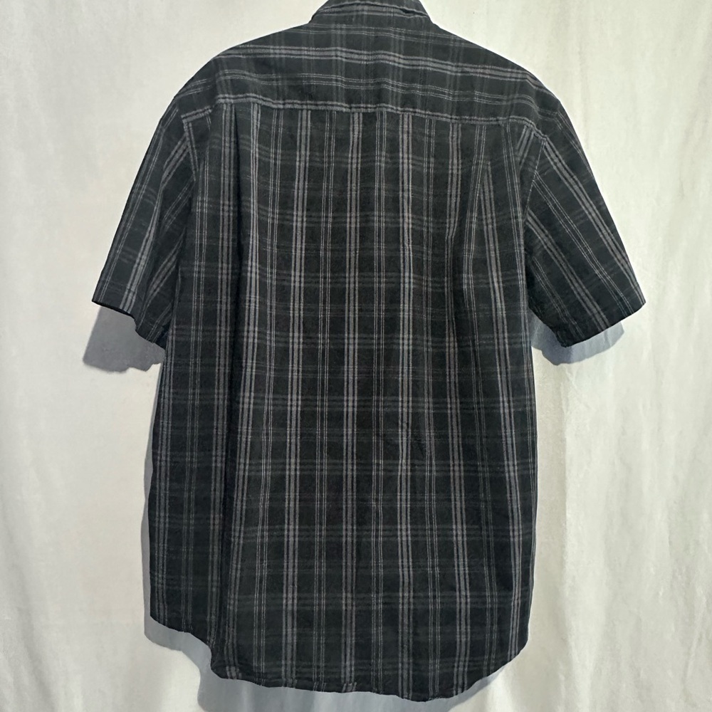 George Men’s Dark Plaid Button Down Shirt – 2XL - Picture 2 of 3